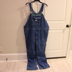 Liberty Bib Overalls Denim Blue Jean Mens Six Pockets Carpenter  50 x 32